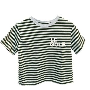 Le Golf Woman’s Striped T-shirt - Green - Medium -